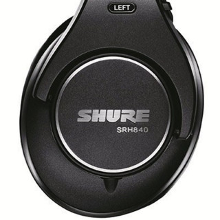 SHURE 舒尔 SRH840 耳罩式头戴式动圈监听耳机 黑色