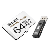  闪迪 Sandisk  SDSQQNR Micro-SD存储卡 64GB（UHS-I、V30、U3）+二合一读卡器