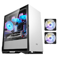 aigo 爱国者 YOGO M2 ATX机箱 白色 半侧透 +2只彩虹光机箱风扇