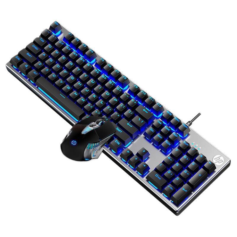 HP 惠普 K500+G160 有线键鼠套装 黑色