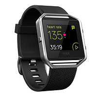 fitbit blaze 智能手表 40mm 黑色 硅胶表带（ECG、GPS）