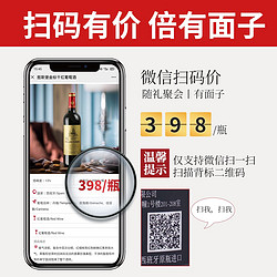 LES BELLES TOURS 图斯堡伯爵 附酒杯原瓶进口红酒图斯堡金标干红葡萄酒两瓶附醒酒器