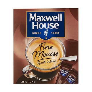麦斯威尔 英国进口速溶慕斯黑咖啡便携装1.8g*25条（3秒起泡，慕斯般柔滑）