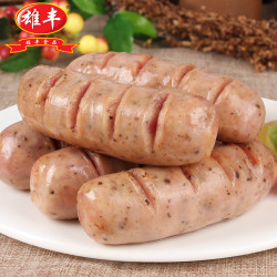 雄丰黑椒味地道肠1500g热狗烧烤肠纯肉黑胡椒火山石烤肠烧烤香肠