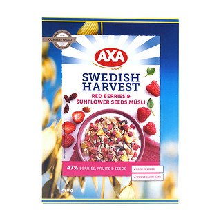 AXA 瑞典AXA浆果水果仁燕麦即食谷物680g 进口燕麦片