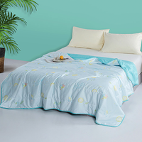  罗莱生活 LUOLAI 家纺 夏威夷映象 抗菌纤维水洗夏被 蓝色 200*230cm