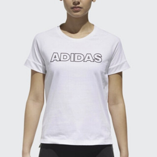 adidas 阿迪达斯 FEM SS T 女子运动T恤 DT8327 白色 XS