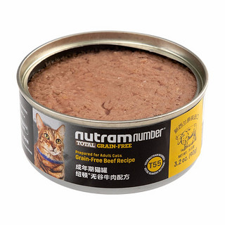 nutram 纽顿 T55无谷牛肉成猫猫粮 主食罐 90g*12罐
