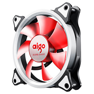 aigo 爱国者 极光 单色光 120mm 机箱散热风扇 单个装 红色