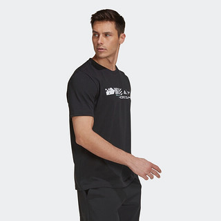 adidas 阿迪达斯 GRPHIC T PARLEY 男子运动T恤 GT2854 黑色/白 XL