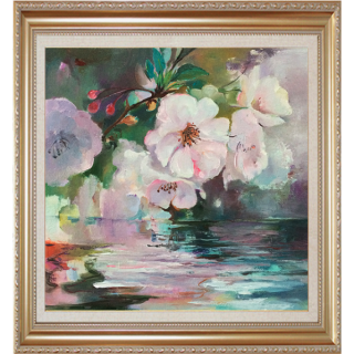 魏盼盼 花开 50 50cm 布面油画客厅装饰画背景墙壁画 报价价格评测怎么样 什么值得买