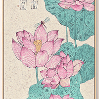 仟象映画 李知弥 水面清圆 50x100cm 新中式玄关走廊挂画