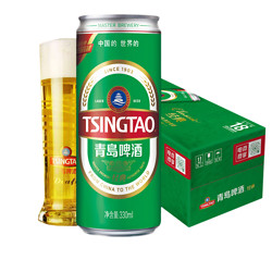 TSINGTAO 青岛啤酒 经典11度330ml*18纤体罐