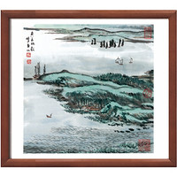 雅昌 陆俨少《蒙象册6（具区帆影图）》47×47cm 纸本设色