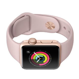 Apple 苹果 Watch Series 3 智能手表 MQKW2CH/A 38mm GPS版 金色铝金属表壳 粉砂色运动型表带（游泳、计歩、心率）