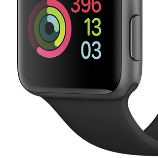 Apple 苹果 Watch Series 2 智能手表 42mm GPS版 深空灰色铝金属表壳 黑色运动型表带（游泳、心率、防水、GPS、运动）