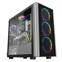 Thermaltake 曜越 启航者 F1 Pro RGB MATX机箱 全侧透 黑色