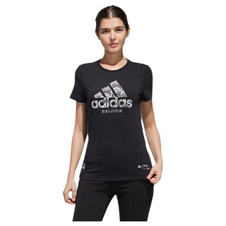 adidas 阿迪达斯 KC TEE BC BJ 女子运动T恤 DY8732 黑色 XL