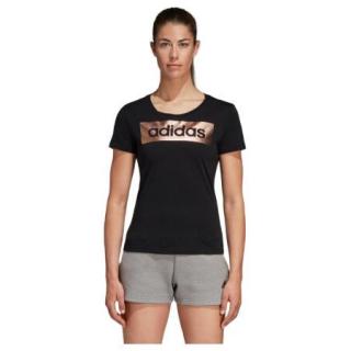 adidas 阿迪达斯 LINEAR FOIL TEE 女子运动T恤 CD1978