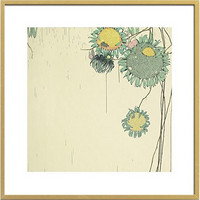 buybuyART 买买艺术 林珑 植物花卉艺术装饰画《梅子黄时雨》50x50cm 金色框