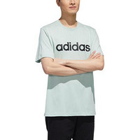 adidas NEO M ESNTL LOGO T 男子运动T恤 GJ8931 浅绿/黑色 S