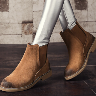 playboy 花花公子 女士短筒马丁靴 hj12965931m 驼色 35