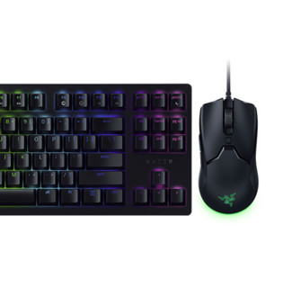 RAZER 雷蛇 猎魂光蛛 竞技版 机械键盘 国产光轴+毒蝰迷你 有线鼠标 键鼠套装 黑色