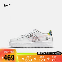 NIKE 耐克 大童 NIKE AIR FORCE 1 BG AF1 运动童鞋 DM5457 DM5457-110 38