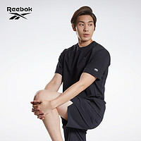 Reebok 锐步 运动健身基础LOGO男子合身夏季百搭短袖圆领T恤GP6984