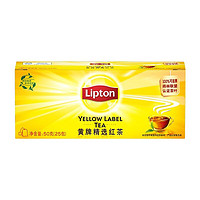 PLUS会员：Lipton 立顿 黄牌精选红茶 2g*25包