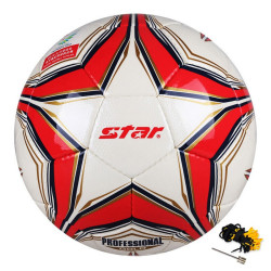 SATA 世达 star)SB344G 4号 白红 高弹性 青少年足协联赛 比赛用球