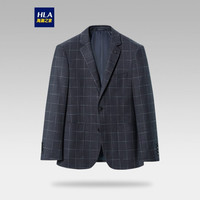 HLA海澜之家休闲西服男2021秋季绅士英伦格纹修身单排扣单西外套HWXAD3D091A深灰格纹(91)190/112C(54C) cz