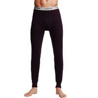 PLAYBOY 花花公子 男士纯棉秋裤 7769 明根腰带款 紫色 XXXL