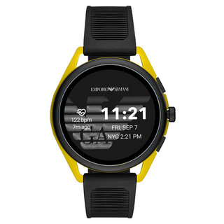 EMPORIO ARMANI 阿玛尼 ART5022 智能手表 44mm 黑色 橡胶表带( GPS、心率）