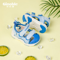 Ginoble 基诺浦 学步鞋 2021新夏 1岁-5岁儿童机能鞋 男女幼童防踢凉鞋 TXG1038 宝宝蓝/帆船蓝(光面) 130
