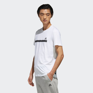 adidas 阿迪达斯 SS TEE TAPE 男子运动T恤 DZ2212 白色 XXXL