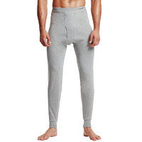 PLAYBOY 花花公子 男士纯棉秋裤 7772 滴胶暗根腰带款 浅灰 XXXL