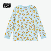 Onitsuka Tiger鬼塚虎儿童简约舒适长袖上衣 2184A135-001 蓝色-400 120