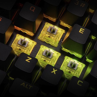USCORSAIR 美商海盗船 K100 110键 有线机械键盘 黑色 Cherry银轴 RGB