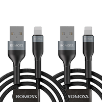 ROMOSS 罗马仕 CB12B Lightning 数据线 1m 灰黑色 两条装