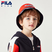 FILA KIDSA斐乐童装儿童渔夫帽2021秋季新儿童帽子遮阳帽薄款防晒 火红-RD S