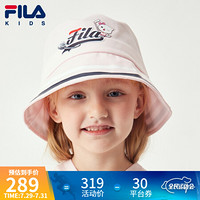 FILA KIDSA斐乐童装儿童渔夫帽2021秋季新儿童帽子遮阳帽薄款防晒 玛丽玫瑰粉-LP S