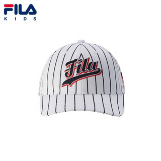 FILA KIDS斐乐童装儿童棒球帽2021秋季新款男童女童运动遮阳帽子 标准白-WT L