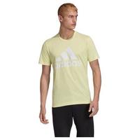 adidas 阿迪达斯 MH BOS Tee 男子运动T恤 FK3505 浅黄/白 XXL