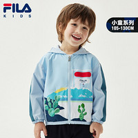 FILA 斐乐童装儿童外套2021秋季新款男童小童潮流印花上衣 满印-PT 105cm