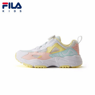 FILA KIDS斐乐童鞋女童运动鞋2021年夏季新款中大童儿童复古跑鞋 嫩玫粉/天窗蓝-PB 40码/内长25.0cm