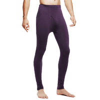 PLAYBOY 花花公子 男士纯棉秋裤 7583 暗根腰带款 紫色 XL