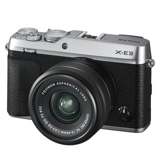 FUJIFILM 富士 X-E3 APS-C画幅 微单相机 银色 SUPER EBC XC 15-45mm F3.5 OIS PZ 变焦镜头 单头套机