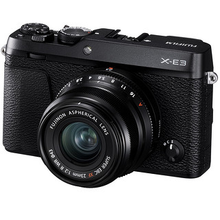 FUJIFILM 富士 X-E3 APS-C画幅 微单相机 黑色 SUPER EBC XF 23mm F2 R WR 定焦镜头 单头套机
