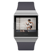 fitbit Ionic 智能手表 黑色 蓝色硅胶表带 ( 心率、智能唤醒）